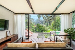 Luxury Villa, Pool View | Living area - Villa Oasis (Ubud)