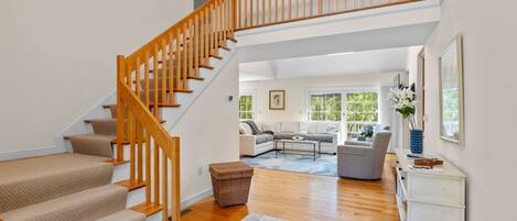 Smart TV, fireplace, foosball, offices