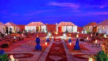 Outdoor banquet area