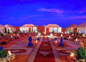 Outdoor banquet area