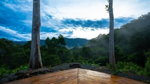 Design-Bungalow, 1 Queen-Bett, Balkon, Gartenblick | Hochwertige Bettwaren, individuell dekoriert