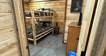Bigfoot's Crossing is an authentic log cabin about 10 minutes from Charleston.