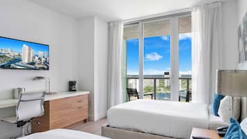 Desk, iron/ironing board, travel crib, WiFi