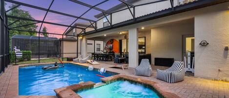 Outdoor pool, a heated pool