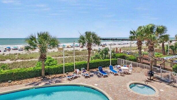 Unclassified image, 1 of 25, button - Oceanfront Two Queen Room + Lazy River & Hot Tub (Myrtle Beach)