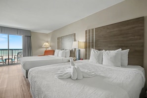Iron/ironing board, internet, bed sheets - Oceanfront Two Queen Room + Lazy River & Hot Tub (Myrtle Beach)