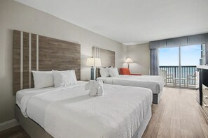 1 bedroom, iron/ironing board, internet, bed sheets - Oceanfront Two Queen Standard Room + Lazy River & Hot Tub (Myrtle Beach)