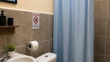 Soap, shampoo, toilet paper