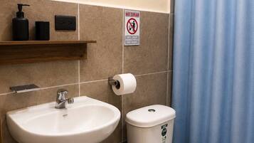 Soap, shampoo, toilet paper