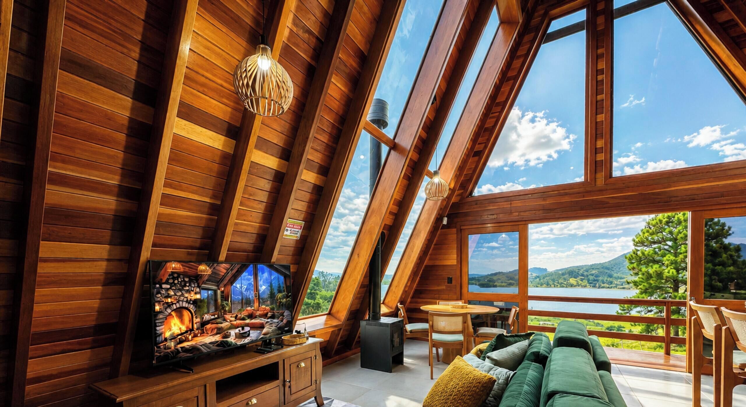 Chalet | Area keluarga | Smart TV 55-inci dengan saluran TV digital dan Netflix