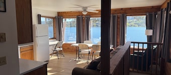 Spacious Two-Story, 3 Bedroom Lakefront Cabin w/ Deck & Stunning Views