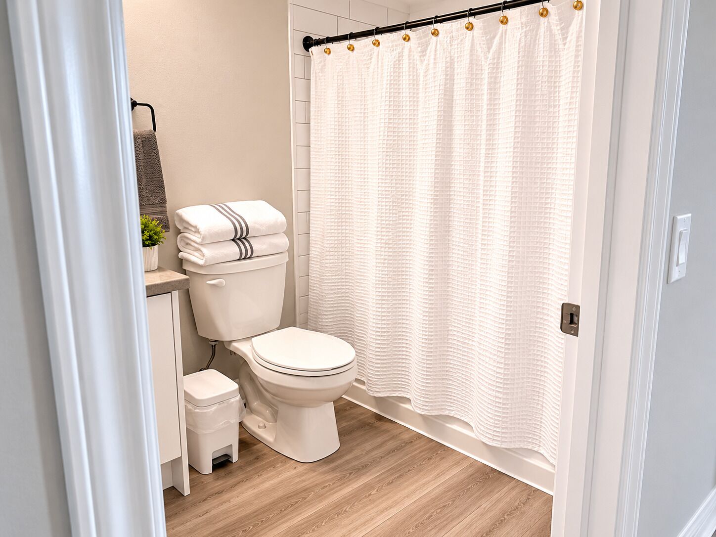 Towels, toilet paper