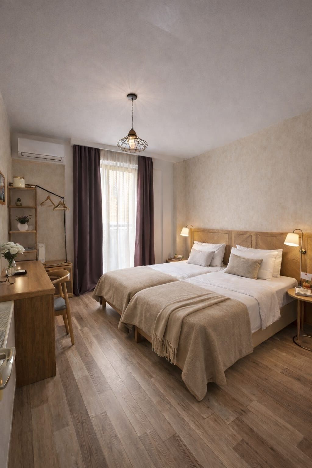 Double or Twin Room, Patio, City View