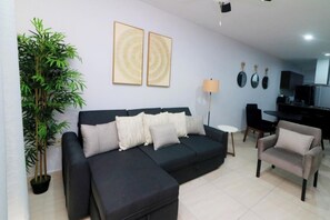Living area - Beautiful apartment steps from the beach (Mazatlan)