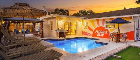 Outdoor pool, a heated pool