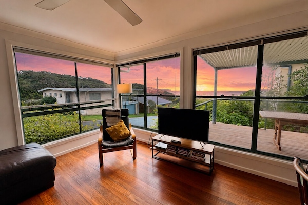 Main living room view out to ocean