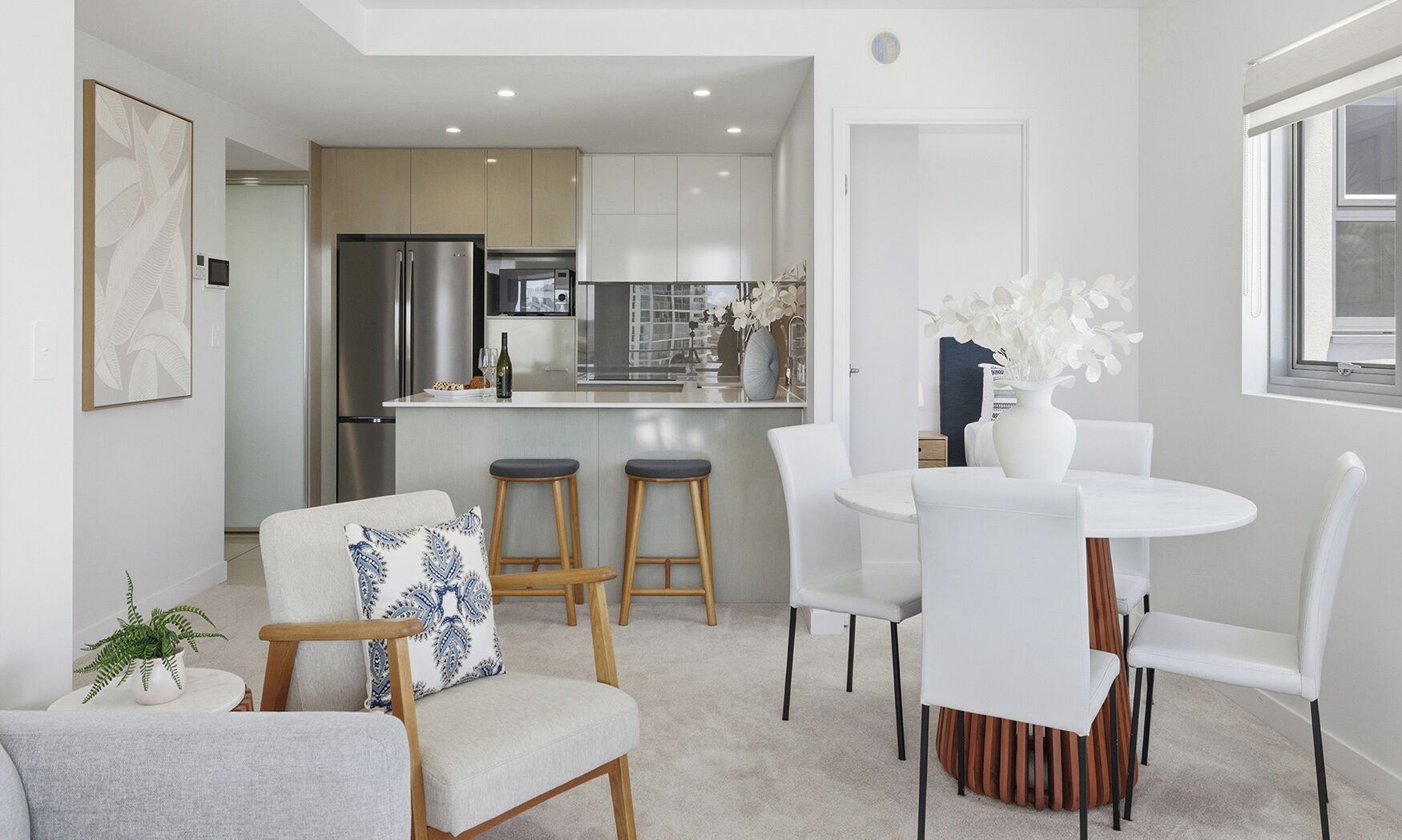 Apartamento, sacada, vista para o oceano | Opções para refeição