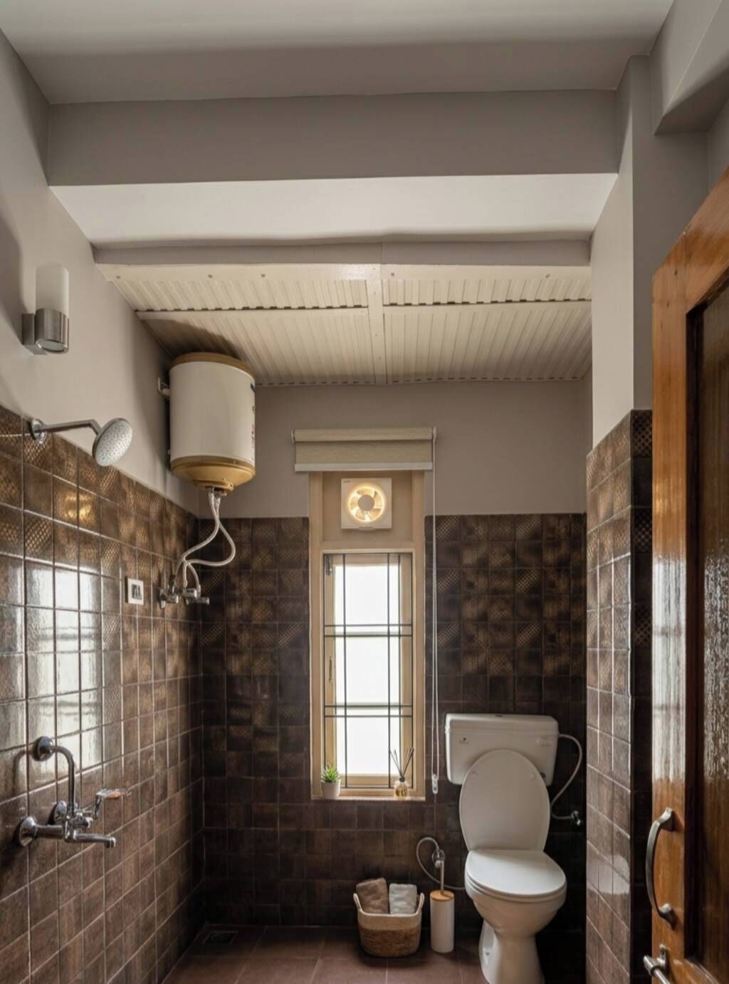 Hair dryer, bidet, towels, soap