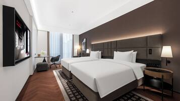 Executive Twin Room, City View | Down duvets, memory-foam beds, free minibar, desk