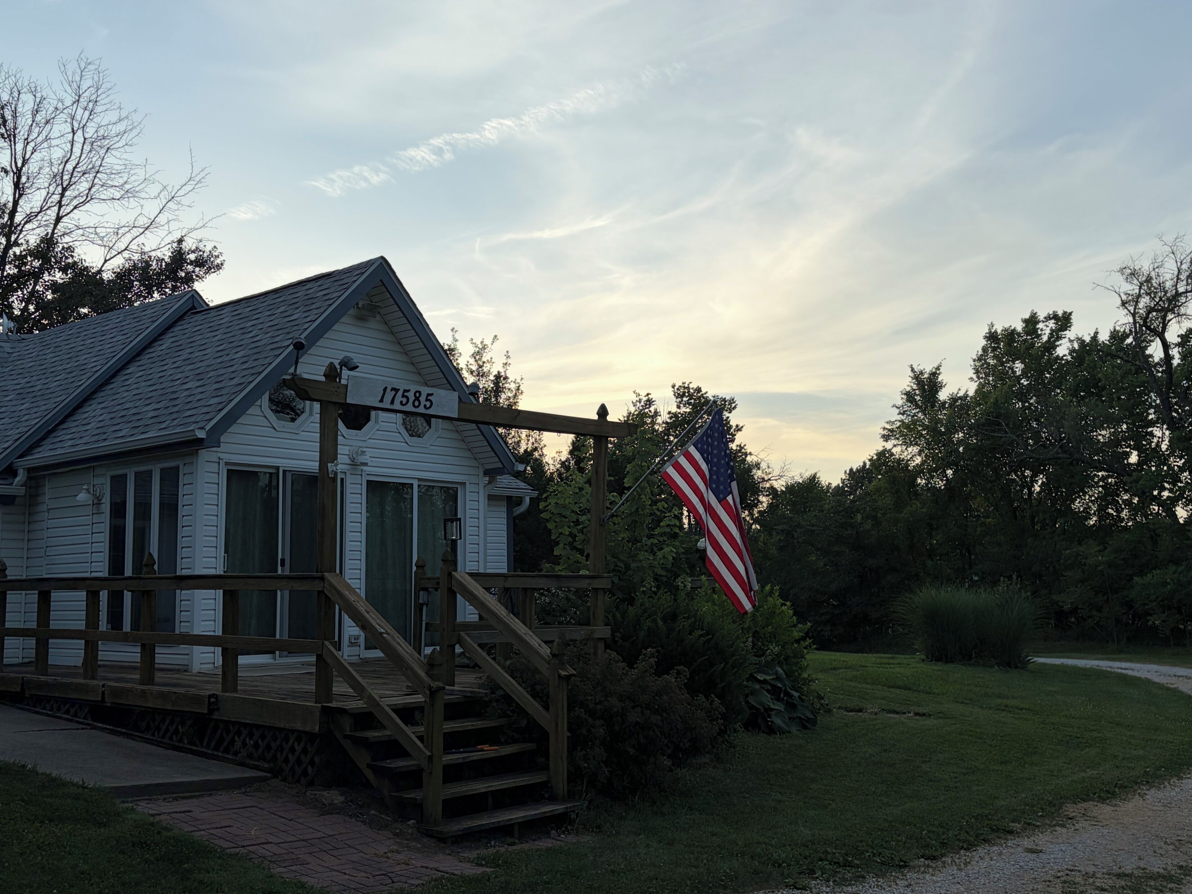 sunset on “Old Glory”