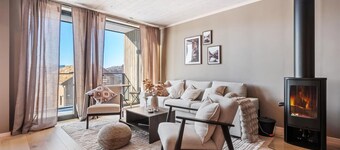 Stunning apartment in Edland with house a mountain view