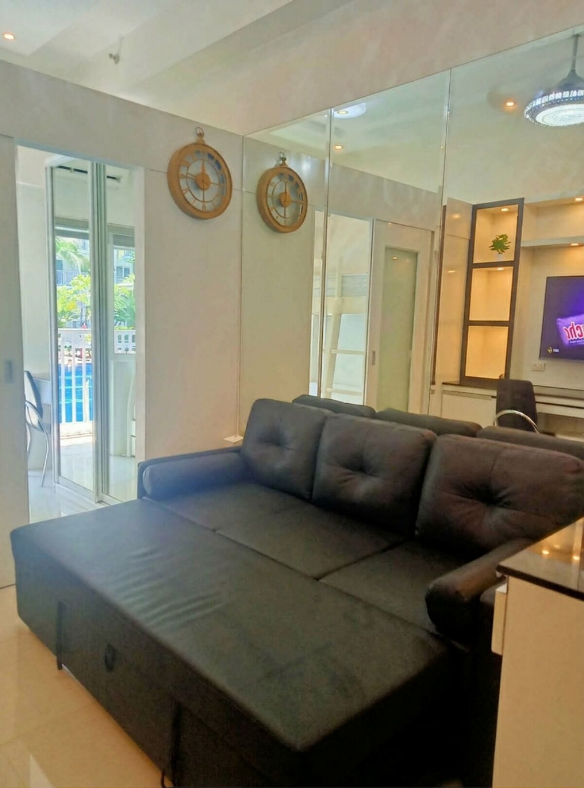 Condo, Balcony, Pool View | Living area