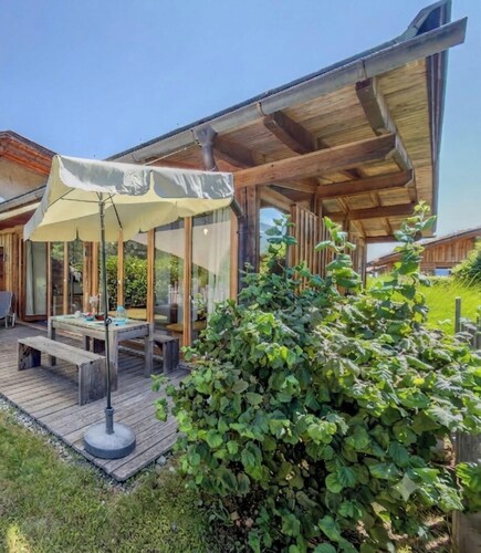 Nature chalet nearby forest with infrared sauna