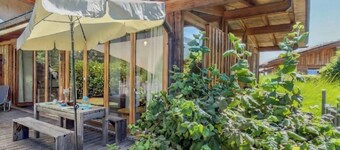 Nature chalet nearby forest with infrared sauna