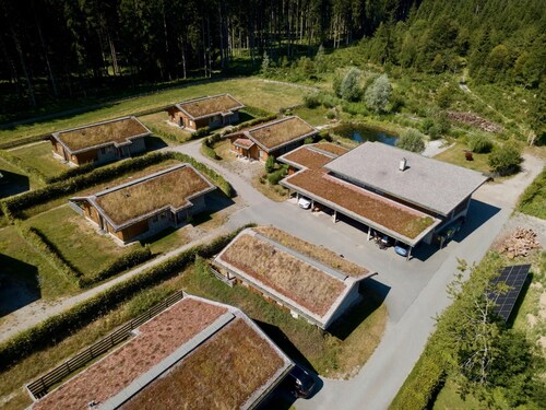 Nature chalet nearby forest with infrared sauna