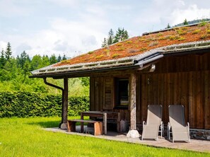 Outdoor dining - Chalet with sauna near the Nassfeld region (Hermagor-Pressegger See)