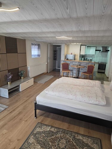 Modern guest house with mosaic terrace & WMF kitchen in a quiet location
