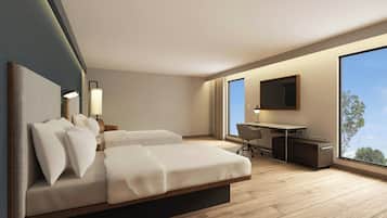 Room, Multiple Beds, City View