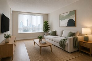 Living area - Urban Retreat in a Chic 1BR Downtown Toronto Condo - Near CN Tower! (Toronto)