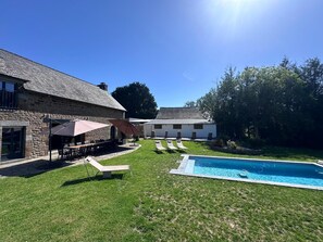 Piscine extérieure, piscine chauffée