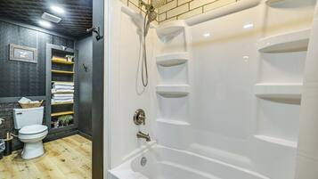 Hair dryer, towels