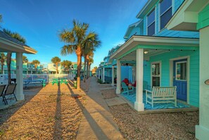 Terrace/patio - Breezy Townhome • Pool Access + Near Beach | Sandy Shores (Port Aransas)