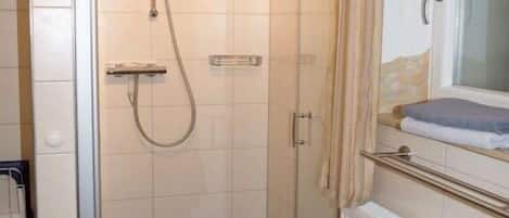 Shower, hair dryer