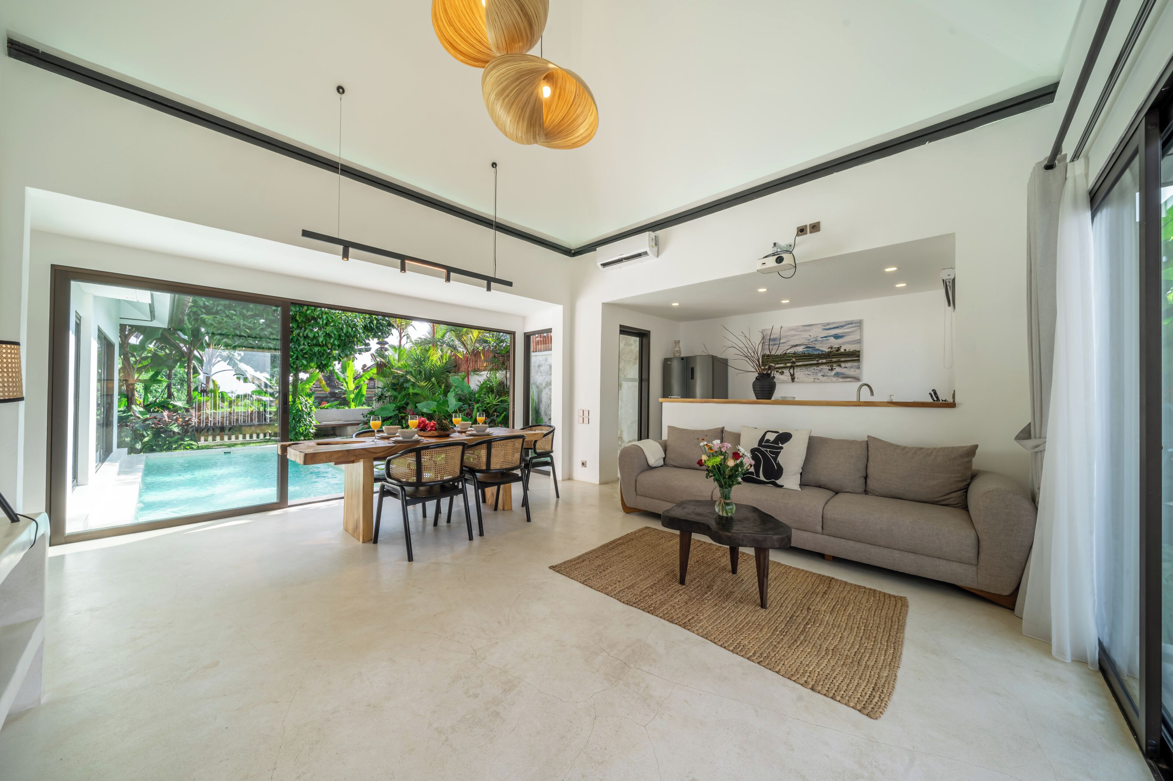 Luxury Villa, Pool View | Living area | 50-inch Smart TV with digital channels