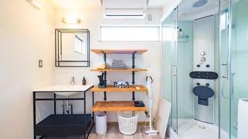 Hair dryer, towels