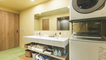 Hair dryer, towels