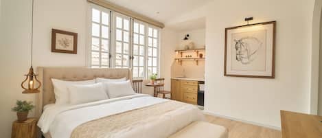 Minibar, desk, soundproofing, iron/ironing board (on request)