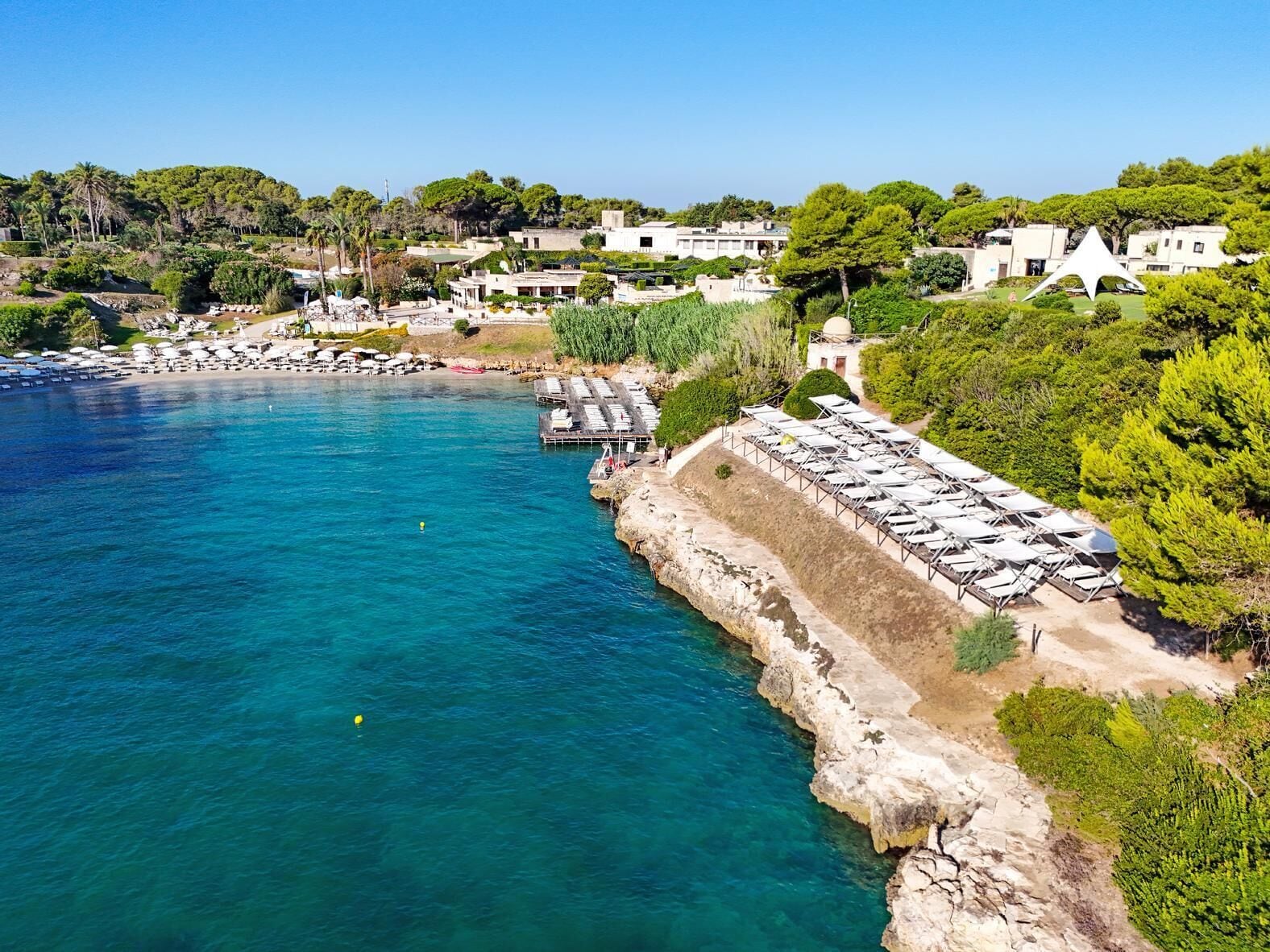 Private beach, beach bar