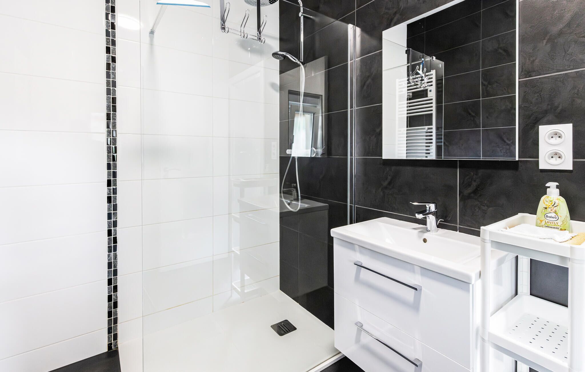 Shower, hair dryer