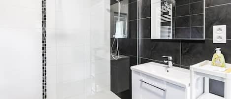 Shower, hair dryer