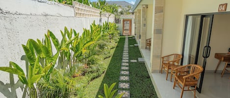 Deluxe-huone, patio | Terassi/patio