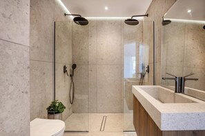 Bathroom - Christine Beach Complex- Sea View & Pool & Balcony (Mouttagiaka)