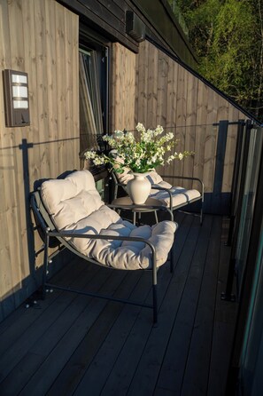 Terrace/patio - Modern apartment with balcony and view (Trøndelag)