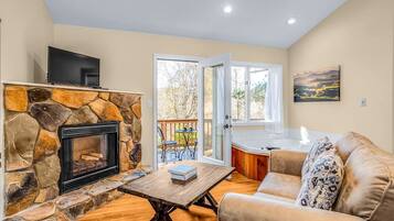 TV, fireplace, DVD player