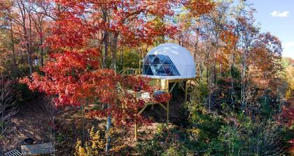 Luxury Geodome with Sauna, Hot Tub & Mountain Views near Pisgah National Forest, North Carolina