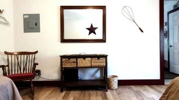 1 bedroom, iron/ironing board, travel crib, WiFi